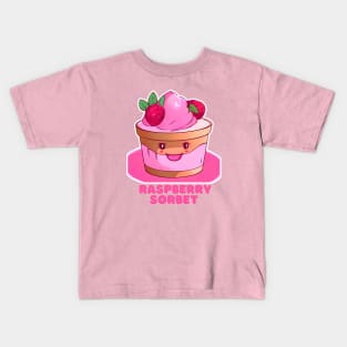 Raspberry Sorbet ice cream cupcake-Sweet Pink, Anime Cartoon Character D4366C Kids T-Shirt